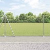 Jeu de Poteaux de Clôture Argent 25 x 1,2 m Acier galvanisé 