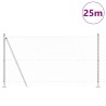 Jeu de Poteaux de Clôture Argent 25 x 1,2 m Acier galvanisé 