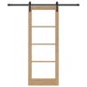 Porte Coulissante avec Ensemble de Quincaillerie "ORKDAL" Bois Massif & Verre 