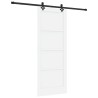 Porte coulissante avec kit de quincaillerie 'ORKDAL'en bois massif blanc 