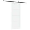 Porte coulissante avec kit de quincaillerie 'ORKDAL'en bois massif blanc 