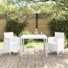 Ensemble Salle à Manger Jardin 3 pcs Blanc 100 x 100 x 73 cm 