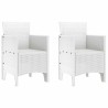 Ensemble Salle à Manger Jardin 3 pcs Blanc 100 x 100 x 73 cm 