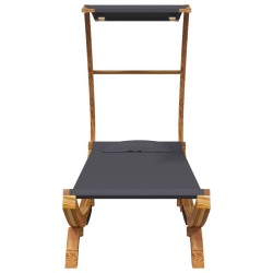 Lit repos et auvent 100x190x134cm Bois courbé massif Anthracite 