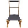 Lit repos et auvent 100x190x134cm Bois courbé massif Anthracite 