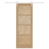 Porte coulissante avec kit de matériel 78x211 cm en bois massif de pin 