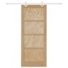 Porte coulissante avec ensemble de quincaillerie 83x202 cm Bois massif Pin 