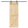 Porte coulissante et kit de quincaillerie 80x210 cm pin massif 