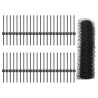 pieux de clôture 11 pcs U-Channel Gris 40 cm Acier 