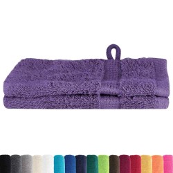 Gants de toilette 2 pcs Pourpre 15 x 21 cm Coton 