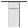 Porte coulissante avec kit de quincaillerie 90x205 cm Verre ESG 