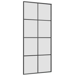 Porte coulissante avec kit de quincaillerie 90x205 cm Verre ESG 