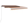Auvent manuel rétractable 350x250 cm Orange et marron 