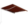 Auvent manuel rétractable 350x250 cm Orange et marron 