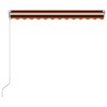 Auvent manuel rétractable 350x250 cm Orange et marron 
