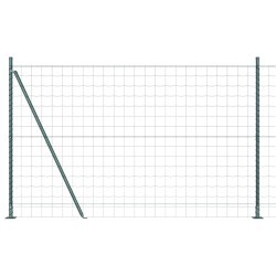 Clôture Euro avec 13 poteaux flanqués 1,2x25 m en acier galvanisé. 