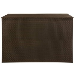 Boîte de stockage de jardin marron 150x100x100cm Résine tressée 