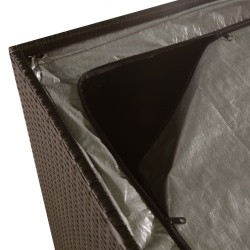 Boîte de stockage de jardin marron 150x100x100cm Résine tressée 