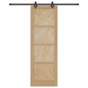 Porte coulissante avec quincaillerie 78x232 cm en bois massif de pin 