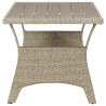 Table de jardin Gris 120x70x66 cm Résine tressée 