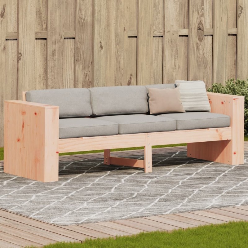 Canapé de jardin 3 places 189x60x62 cm bois massif de douglas 