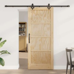 Porte coulissante avec quincaillerie 'ORKDAL'en pin massif 