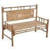 Banc de jardin avec coussin 120 cm Bambou 