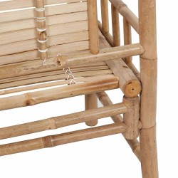 Banc de jardin avec coussin 120 cm Bambou 