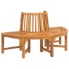 Banc demi-circulaire tour d'arbre Ø160cm bois massif eucalyptus 