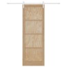 Porte Coulissante avec Quincaillerie 83x232 cm en Pin Massif 
