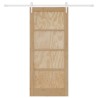 Porte Coulissante avec Quincaillerie 86x198,5 cm en Bois Massif de Pin 