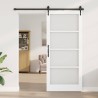Porte coulissante avec set de matériel Blanc 93x211 cm Bois massif en pin 