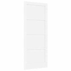 Porte intérieure 'ORKDAL'blanche 86x211x4 cm en pin massif 