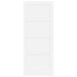 Porte intérieure 'ORKDAL'blanche 86x211x4 cm en pin massif 