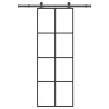 Porte coulissante avec kit de quincaillerie 76x205 cm Verre ESG 