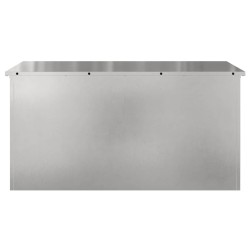 Boîte de Rangement Extérieure Argent 100 x 50.5 x 50 cm 