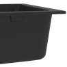 Évier de cuisine noir 760x480x184 mm en granit 