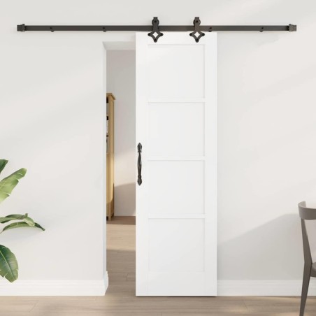 Porte coulissante avec quincaillerie 'ORKDAL'en pin massif blanc 