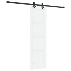 Porte coulissante avec quincaillerie 'ORKDAL'en pin massif blanc 