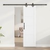 Porte coulissante avec quincaillerie 'ORKDAL'en pin massif blanc 