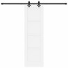 Porte coulissante avec quincaillerie 'ORKDAL'en pin massif blanc 