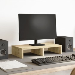 Support de moniteur chêne sonoma 50x27x10 cm bois d'ingénierie 