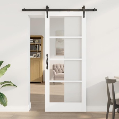 Porte coulissante avec kit matériel 'ORKDAL'blanche 83x202 cm 