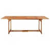 Table à dîner de jardin 220x90x75 cm Bois d'acacia massif 