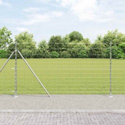 Clôture de champ 1,4 x 25 m en acier galvanisé 