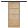 Porte coulissante avec kit de matériel 93x202 cm en bois massif de pin 