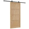 Porte coulissante avec kit de matériel 93x202 cm en bois massif de pin 