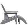 Chaise Adirondack avec repose-pieds Gris clair HDPE 