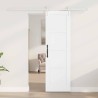 Porte coulissante avec matériel blanc 61x198.5 cm bois massif pin 