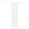 Porte coulissante avec matériel blanc 61x198.5 cm bois massif pin 